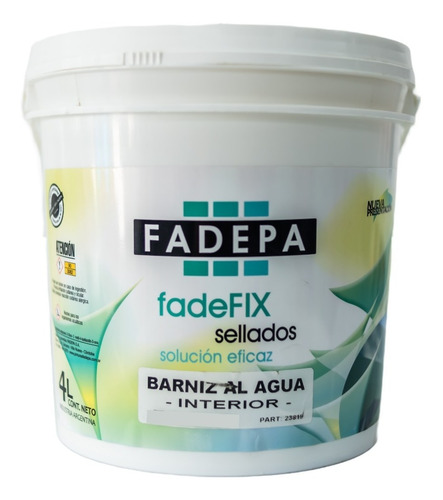 Barniz Al Agua Mate 4 Lt Fadepa