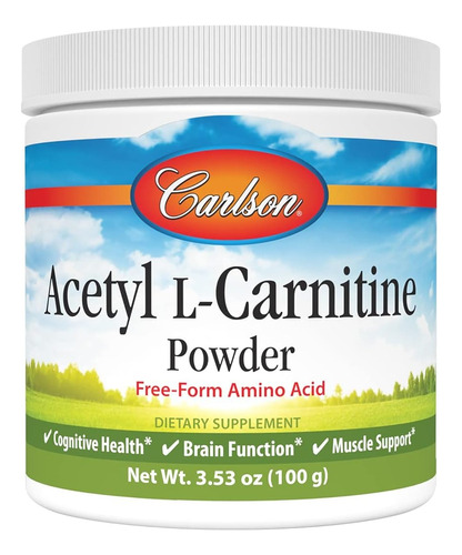 Acetil L-carnitina En Polvo Carlson 100 G