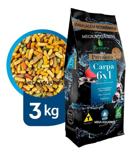 Poytara Carpa 6x1 Realça Cor Estimula Crescimento 3kg