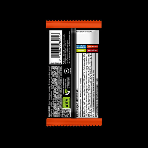 Chocolate Sem Lactose Zero Açúcar Marcante 22g