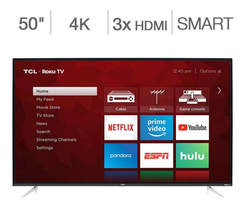 Tv Tcl 50s423 50' 4k Uhd Roku Led Smart Hdr Tcl50