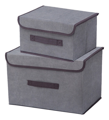 Set X2 Organizador Ropa Caja Almacenamiento De Tela Plegable