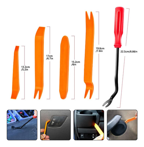 925pc Kit Grapas Auto Clip Herramientas Quita Moldura Grapas