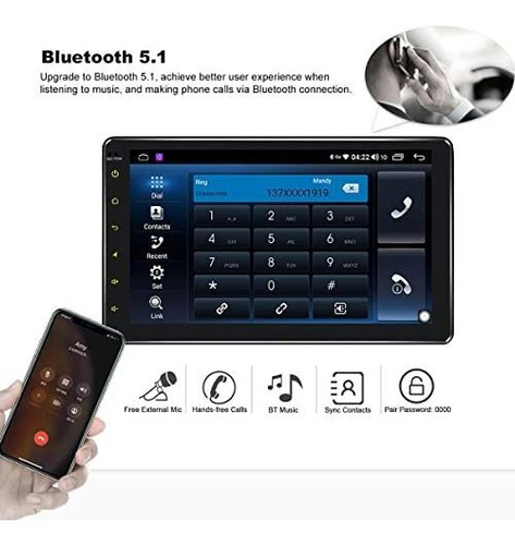 Android 10 Doble Din Vehiculo Radio Estereo 9 Ips 5.1 5g