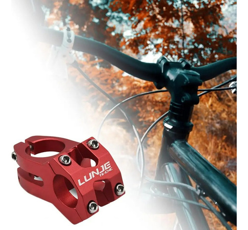 Tee Potencia Aluminio Para Bicicleta Mtb Bmx Ciclismo 31.8mm Color Rojo