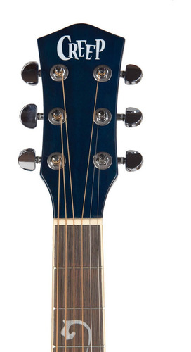 Imagen 6 de 9 de Guitarra Acústica Creep Con Funda Eq 5 Bandas Blue C/corte
