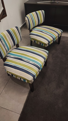 Sillones Materas X 2 Juego Ver Descripcion Usados Blanco Rayado
