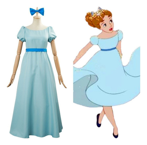 Disfraz De Cosplay De Peter Pan Wendy Darling Vestido