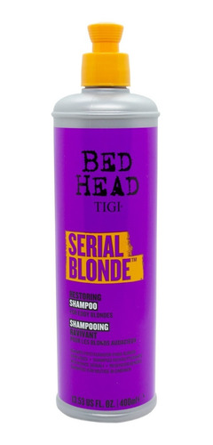Imagen 1 de 2 de Tigi Bed Head Serial Blonde Shampoo Restaurador Rubios 400ml