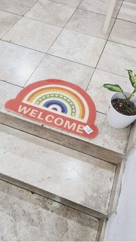 Felpudo Alfombra Tapete De Entrada Pvc Arco Iris 40x60cm