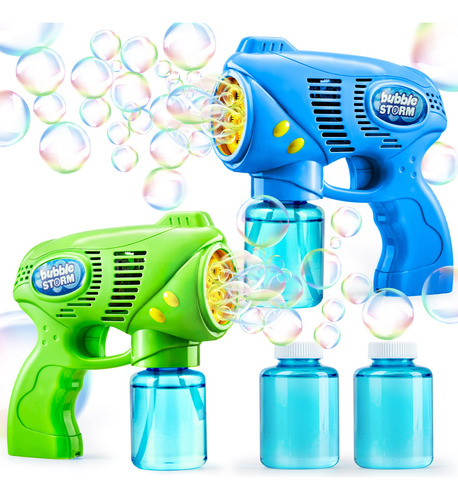 Pistolas Burbujas Botellas 2 Recarga 10 Oz Niños Verano Acti Color