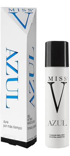 Gel Miss V Azul Lubricante Intimo Masculino 50ml