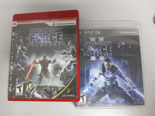 Star Wars The Force Unleashed 1 E 2 Ps3 Midia Física Games