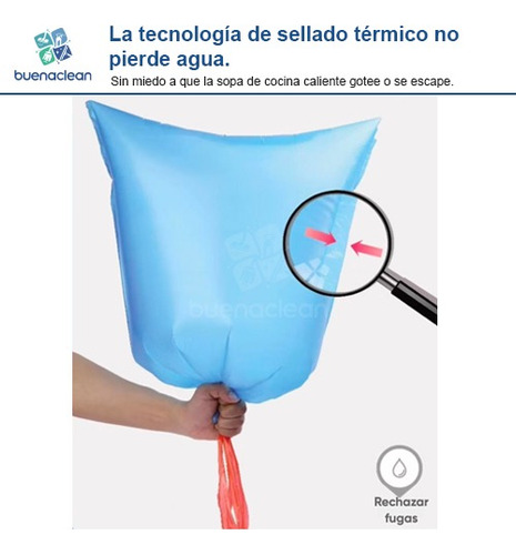 Bolsa De Basura Con Cordón Buenaclean 50*60 30l 120piezas