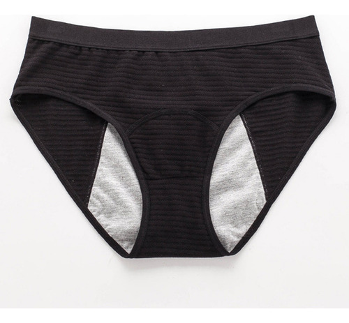 Calzoncillos P Para Mujer, Color Liso, A Rayas, Cintura Medi