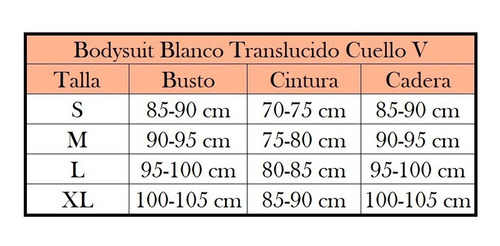Bodysuit Blanco Translucido Cuello V Lentejuelas Push-up 1pz