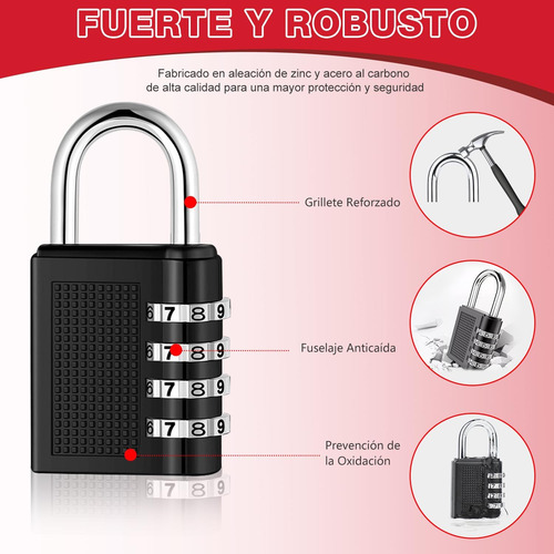Candados De Combinación Dígitos Mini Locker Exterior Candado