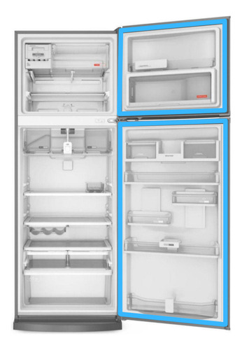 Jogo Borracha Geladeira Freezer E Porta Cce Dako Redk40 Cor Cinza