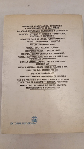 Manual De Armas Y De Tiro - Juan Larrea - Ed. Universidad (Usado)
