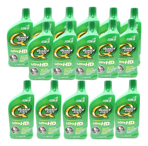 Aceite Multigrado Sae 20w50 Ultra Hd Quaker State 16pz