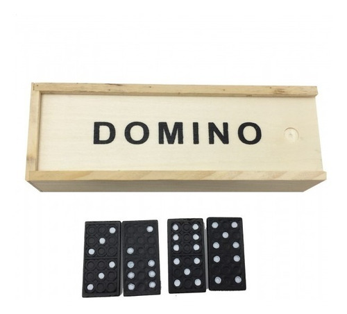 Niños Domino juego Dominosteine Dominosplay 28 piezas Domino juego de madera 