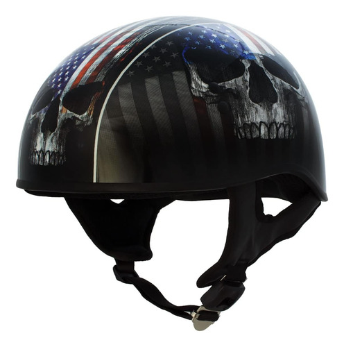 Hld1042 Casco Avanzado Medio 'warrior  ' Brillante Negr...