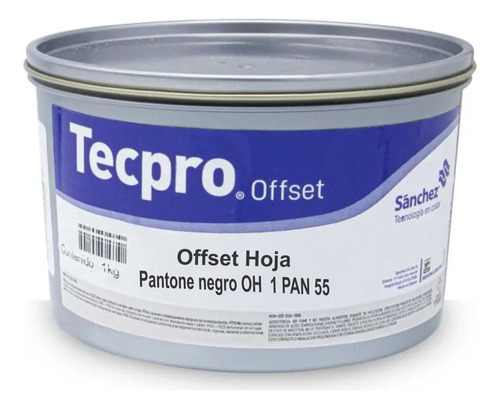 Tinta Offset Negro Pantone 1-pan-55 Marca Sánchez 1 Kilo