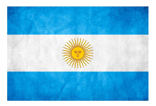 Vinilo 60x90cm Bandera Argentina Patria Nacion Celeste P2