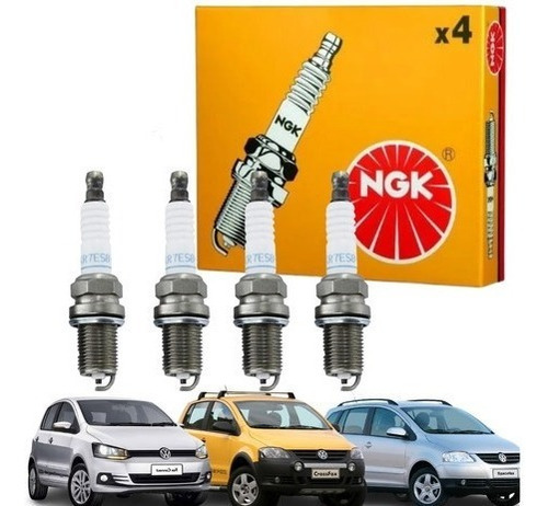 Jogo Kit Velas Ignição Ngk Vw Polo Fox Gol G4 G5 G6 1.0 1.