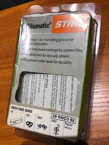 Repuesto Cadena Motosierra Stihl 16 Pulgadas 26 Rmc3 62 (Usado)