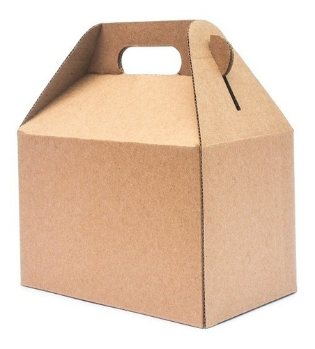 10 Caja Lonchera Boxlunch Postres Grande Carton Micro Kraft