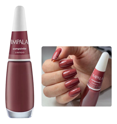 Esmalte Impala Compaixão Vermelho Coleção Cores Da Sua Moda2 Cor Rosa Antigo