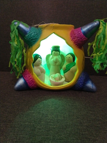 Lámpara Navideña Piñata Con Nacimiento Envío Gratis