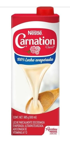 Leche Evaporada Nestlé Carnation Clavel 985grs - 4 Pack