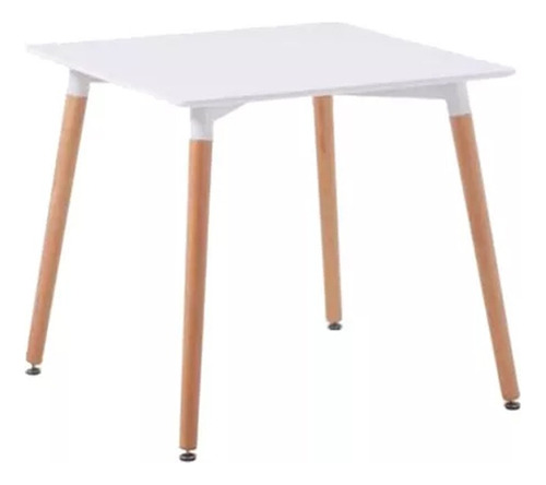 Mesa Eames Cuadrada 80 Cm Blanca - Mundo Trabajo