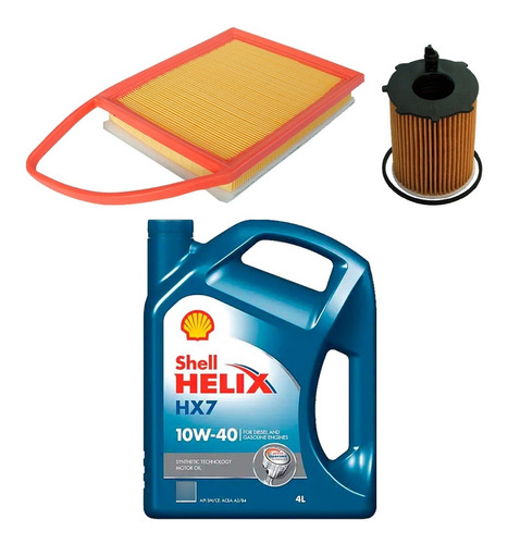 Kit Filtros Aceite Y Aire + Shell Hx7 Peugeot Partner 1.6hdi