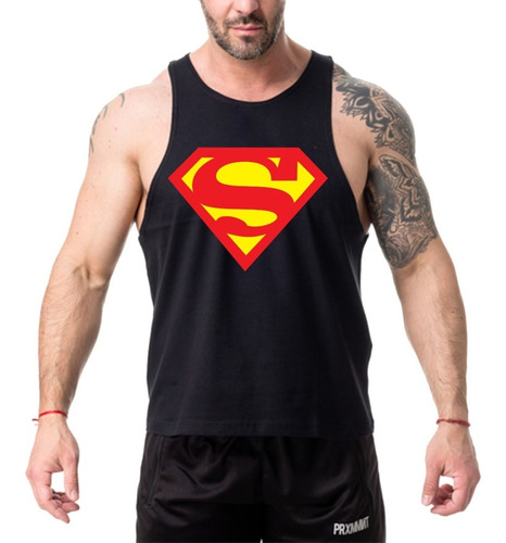 Polera Sin Mangas Diseño Musculosa Gym - Superman