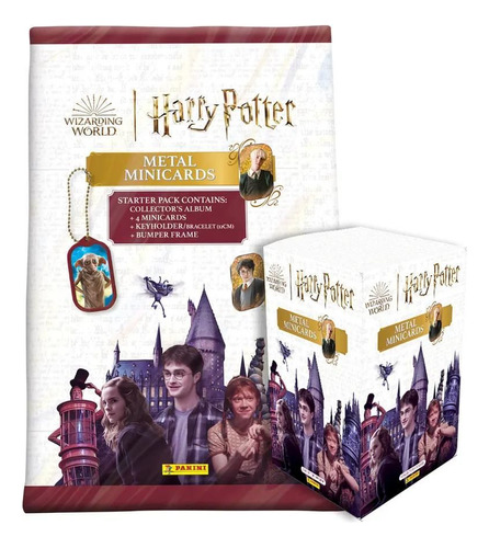 Harry Potter Metal Cards. Starter Pack + Caja Con 25 Sobres