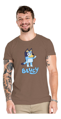 Polera Bluey Heeler Pastor Hola Algodon Organico Wiwi