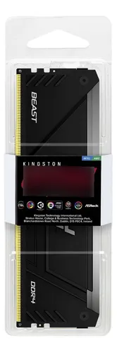 Memoria Ram Kingston Fury Beast Rgb 8gb Ddr4 3600mhz 1