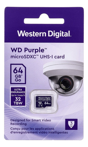 Tarjeta De Memoria Microsd 64gb Wd Purple 6western Digital