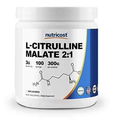 Suplemento en polvo Nutricost  L-Citrulline Malate 2:1 vitaminas