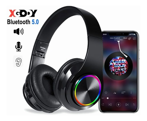 Audífonos Inalámbricos Xgody B39 Bluetooth Game Hi-fi  Con Luz Rgb Led