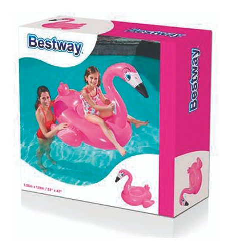 Imagen 4 de 10 de Flamenco Inflable 135 X 119 Cm Bestway 41103 Pileta Educando
