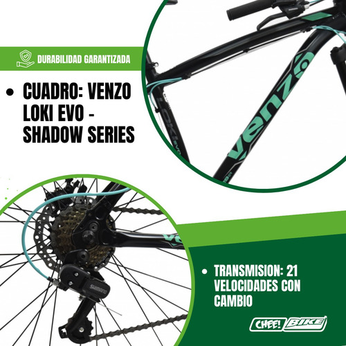 Bicicleta Mtb Venzo Loki R29 Cuadro Aluminio Shimano