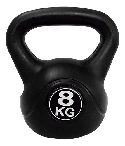 Pesa Rusa Best Kettlebell 8kg Para Ejercicio Gym En Casa Color Negro