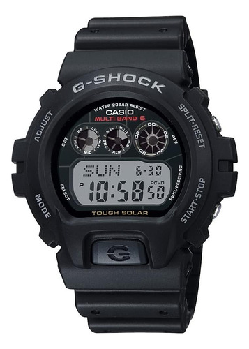 Relógio Esportivo De Resina Preta Solar Resistente Casio G-s