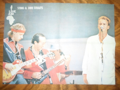 Sting & Dire Straits Live Aid Poster 54 X 43