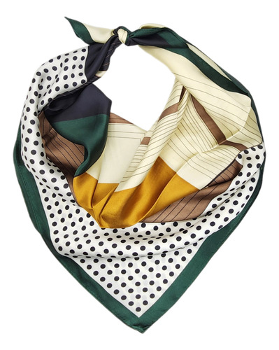 Pañuelos De Seda Gatito Dama 70x70 Cm Varios Diseños Celeste Seda Silk N/a