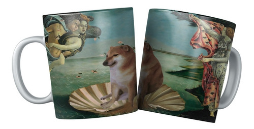 Taza Perro Cheems Venus Arte Perrito Del Meme Art Pintura